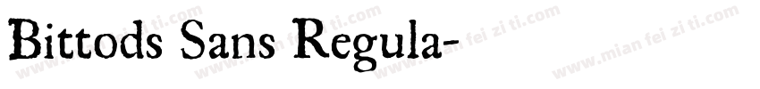Bittods Sans Regula字体转换